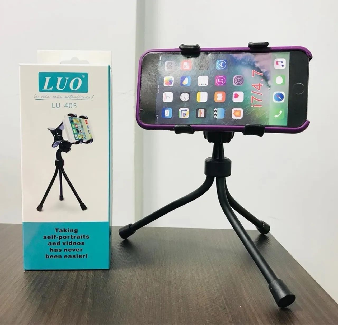 Suporte de celular tripé de mesa promoção 