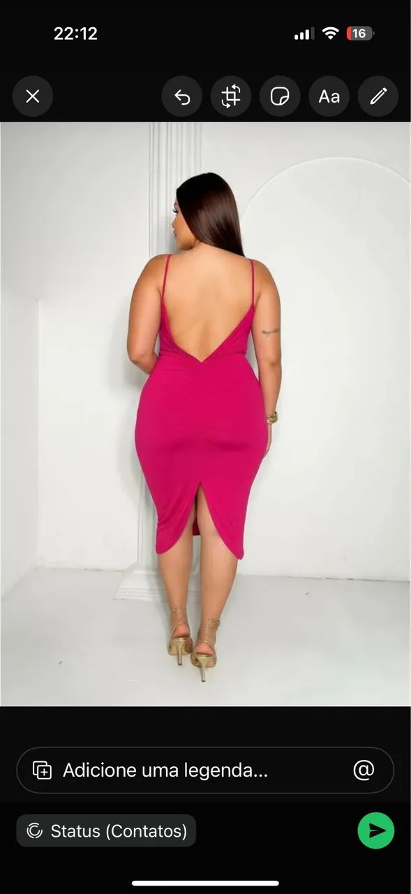 Vestido Plus size alcinha e Costa nua  - Foto 3