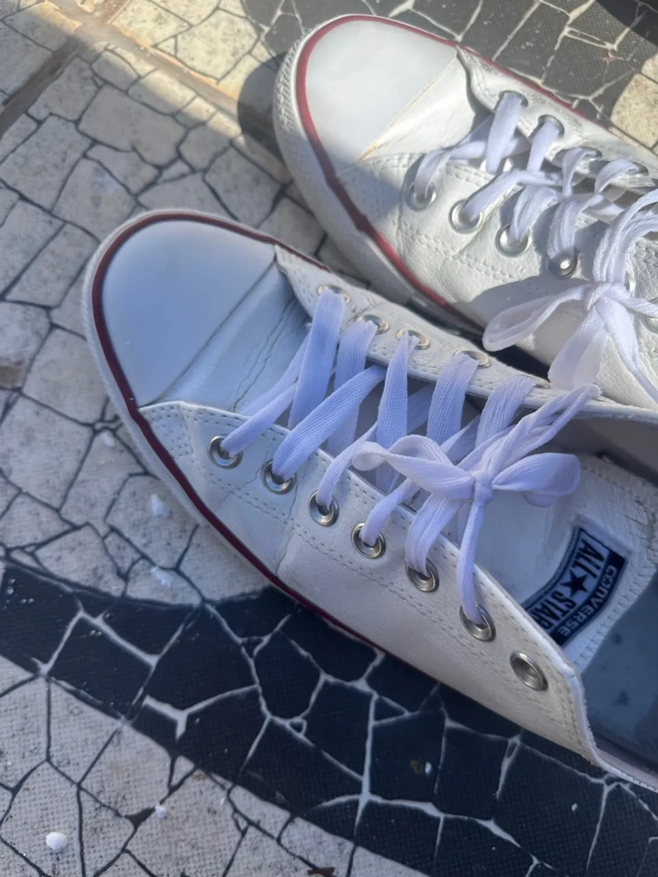 Converse All Star Branco couro
