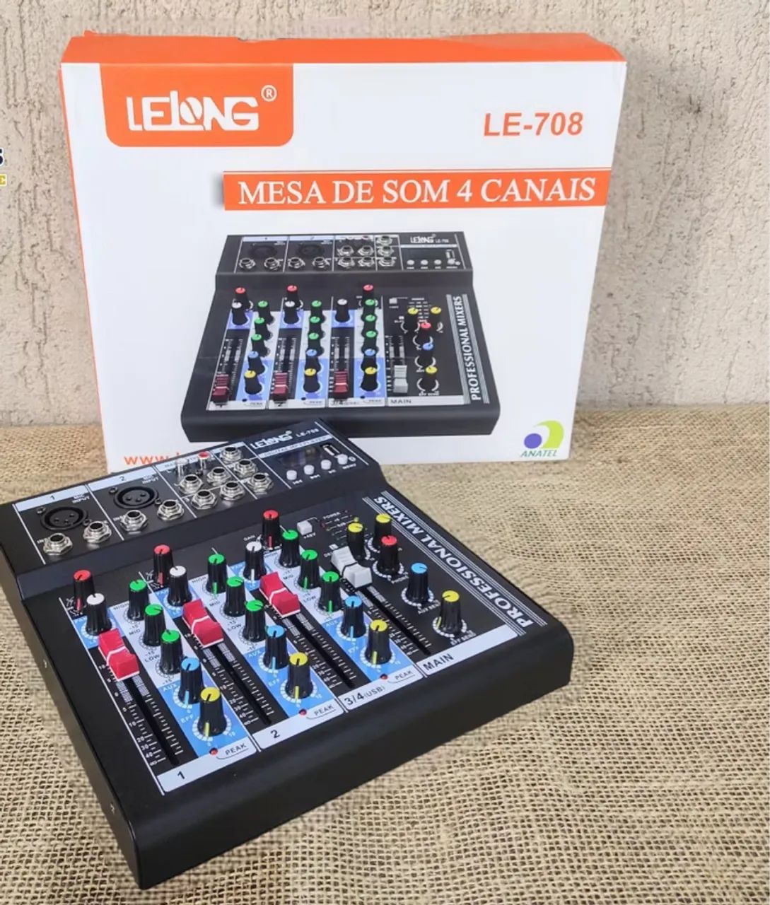 Mesa de som Lelong 4 canais LE 708 - Foto 2
