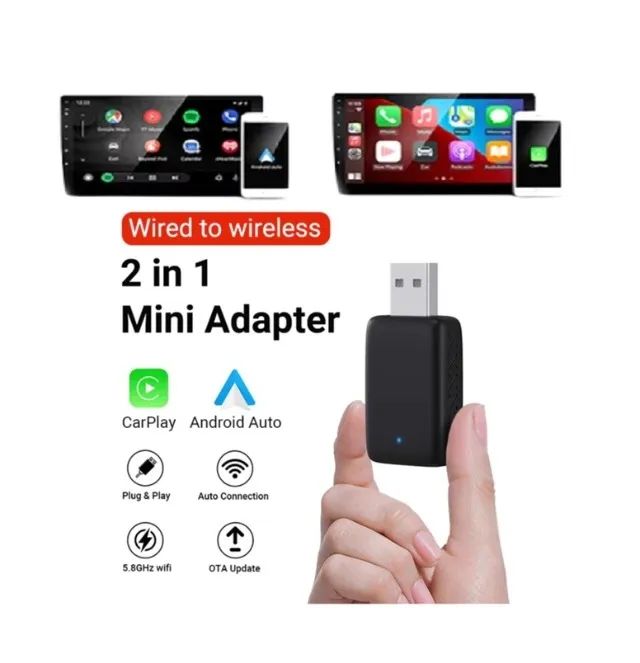 Wireless Adapter for Car Play Android Auto Plug and Play Cable-Free64562456649987120