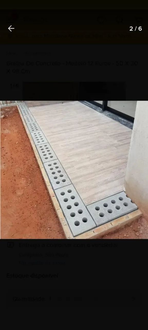 VENDO GRELHA E PORTA GRELHA DE CONCRETO  - Foto 2