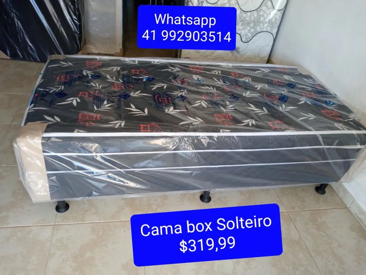 Cama Box solteiro nova promoção só 319,99 em até 10x sem juros no cartão  - Foto 4
