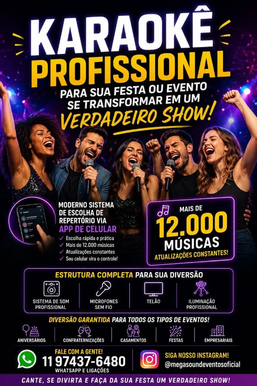 Aluguel de Karaokê Profissional para Festas e Eventos 