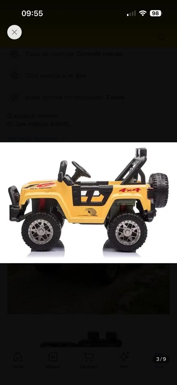CARRO ELÉTRICO INFANTIL  - Foto 3