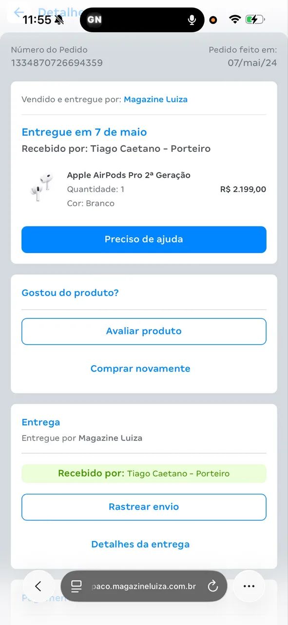 Estojo de carregamento original Apple AirPods Pro 2 (perdi os fones) - Foto 5