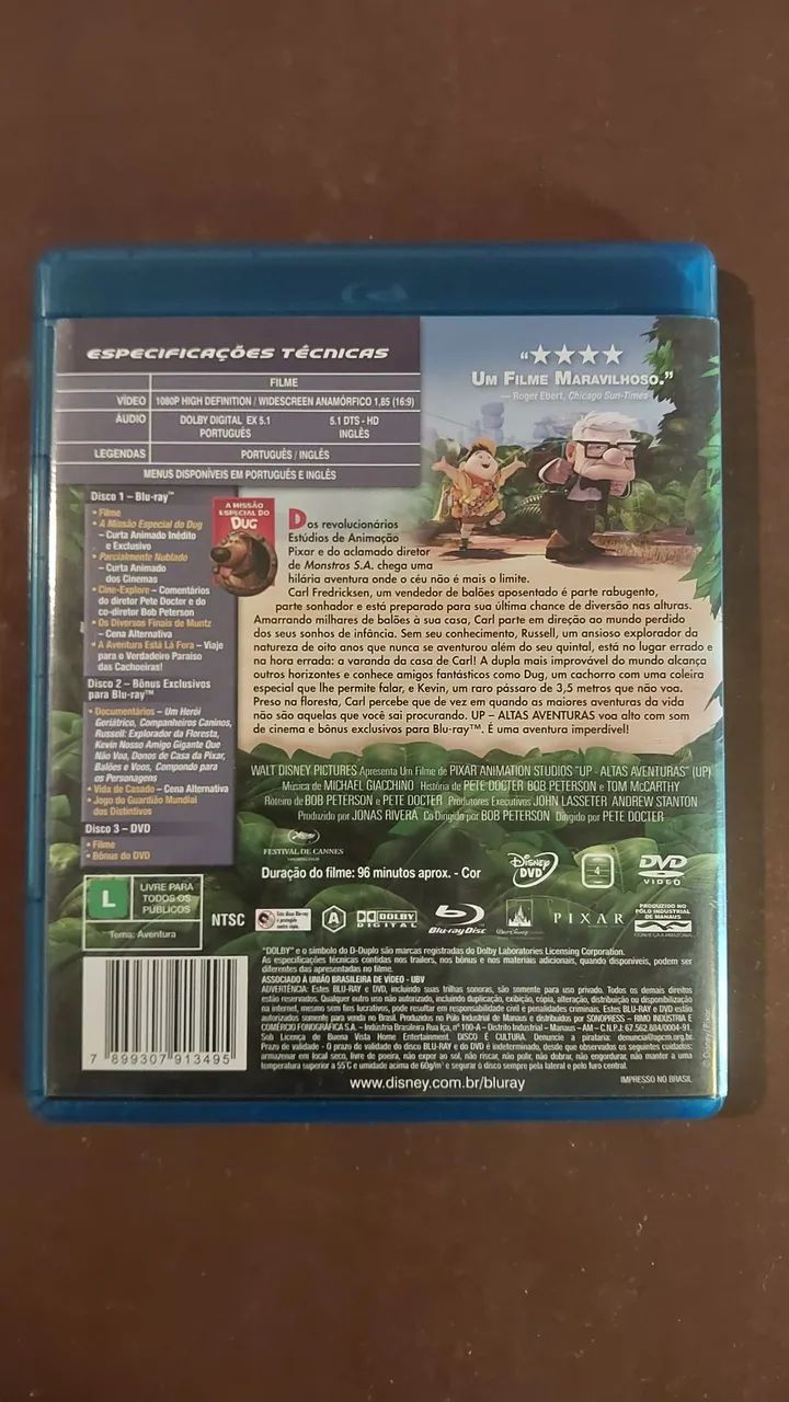 Blu Ray Duplo Up Altas Aventuras - Foto 2