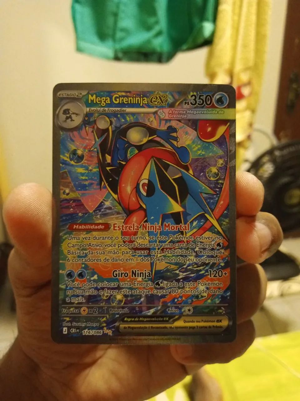 Carta TCG Mega Greninja EX 116/086 PT-BR - Foto 2