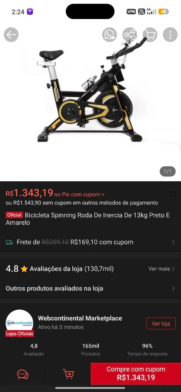 Bicicleta ergométrica 13kl - Foto 2