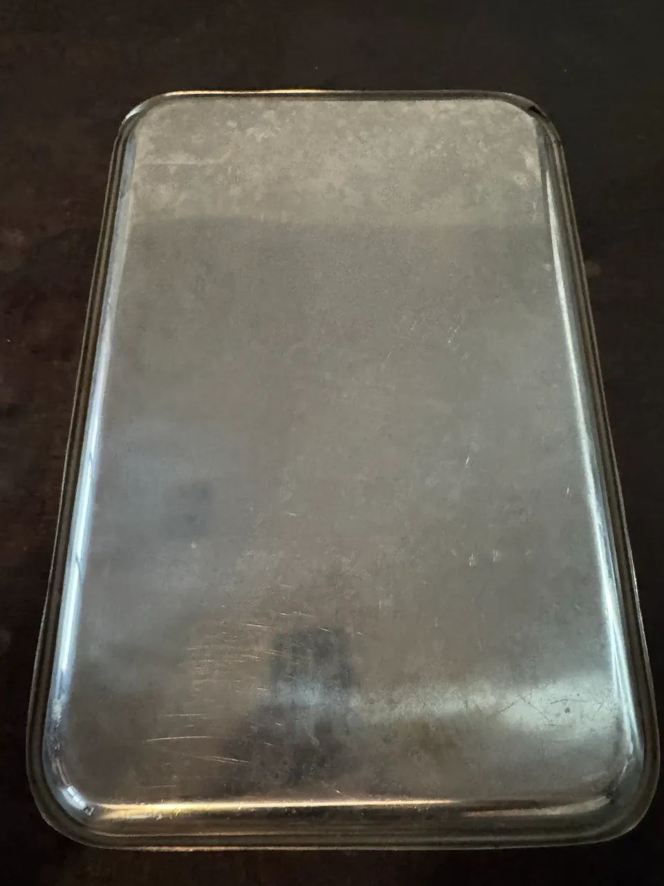 Antiga bandeja em aço inox retangular 49x33  - Foto 2