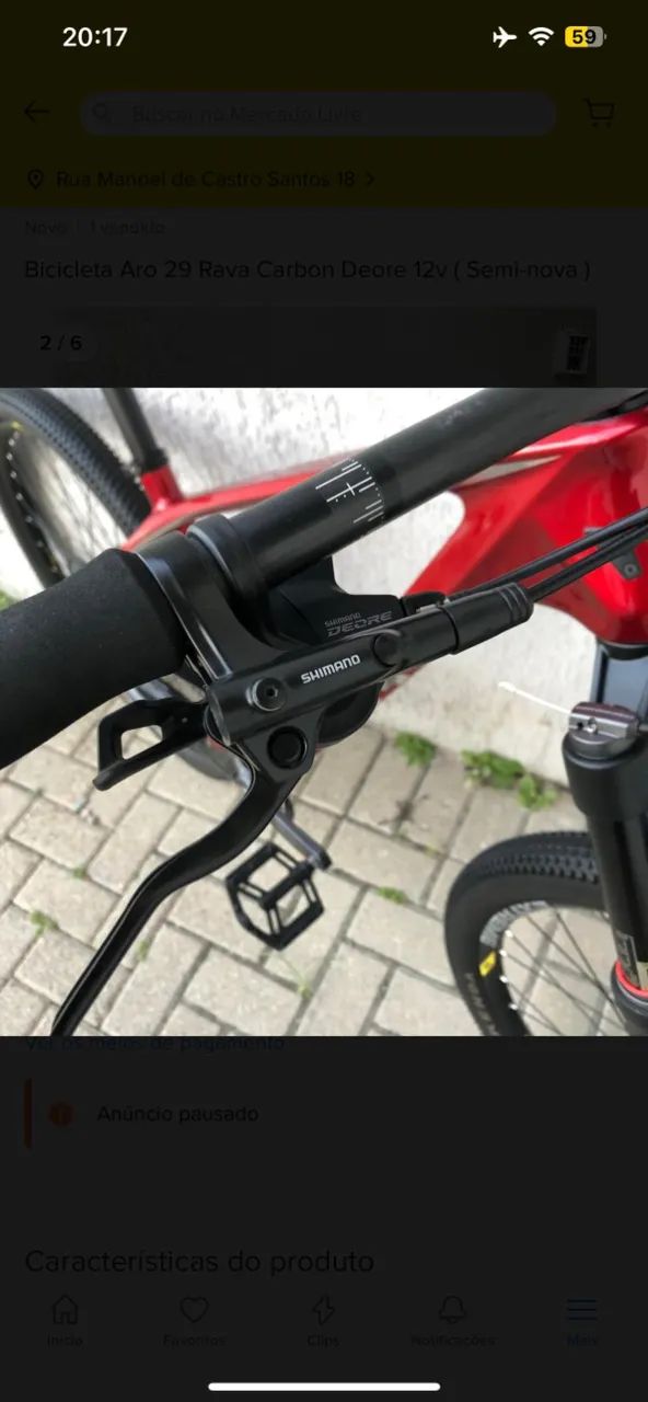 Bicicleta aro 29 quadro carbono - Foto 5