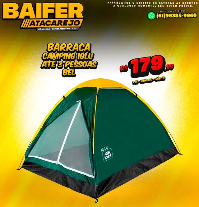 Barraca Camping Iglu Até 3 Pessoas Bel
