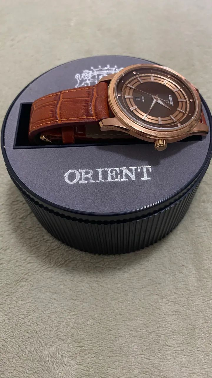 relógio orient eternal mrsc1001 marrom - Foto 3