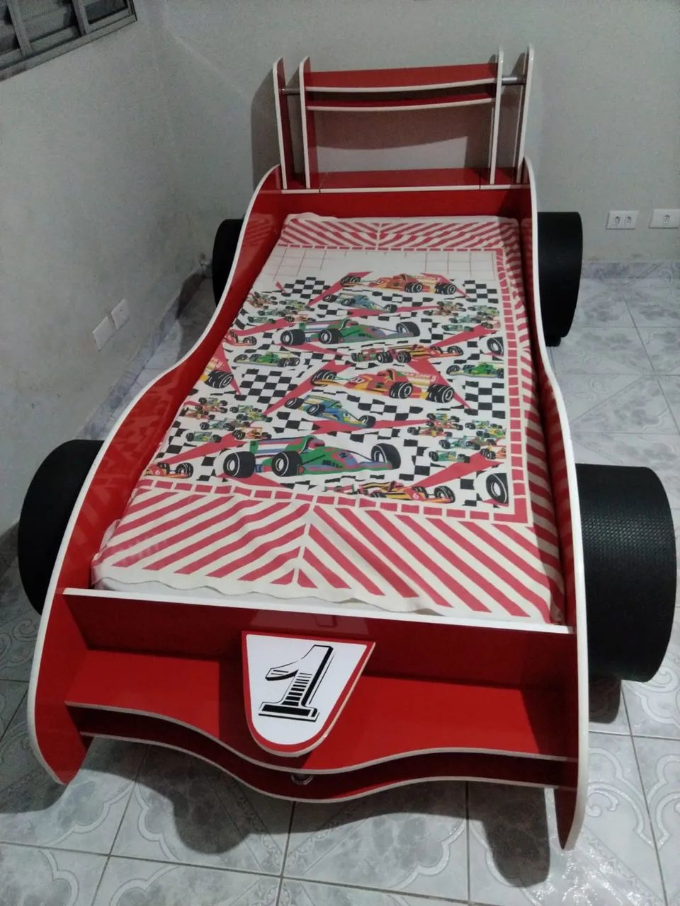 Cama de solteiro Carro de fórmula 1