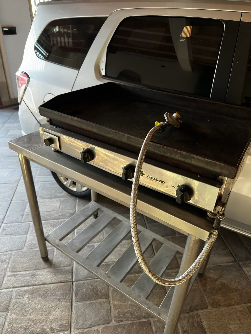 Chapa profissional com mesa inox - Foto 3