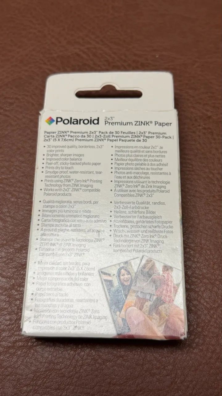 Papel Fotográfico Polaroid ZINK 2x3 - 30 folhas ?   - Foto 2