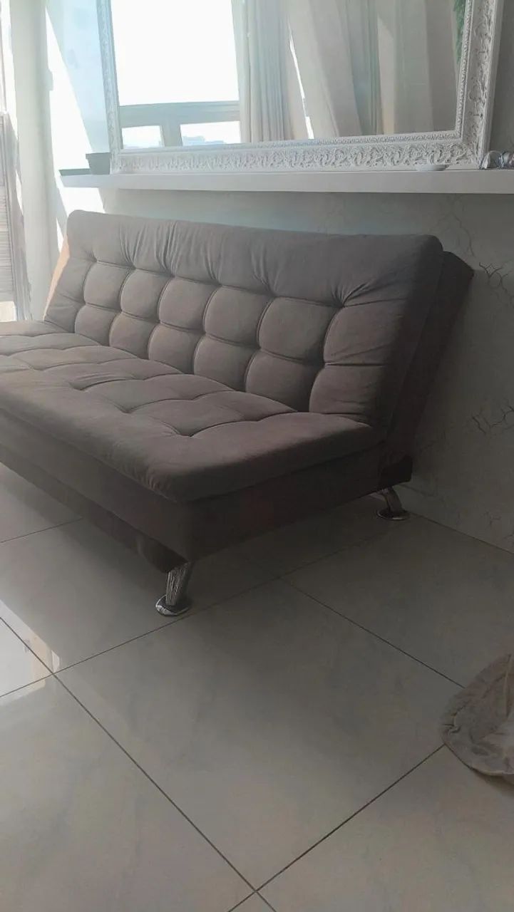 Sofá cama verde-musgo