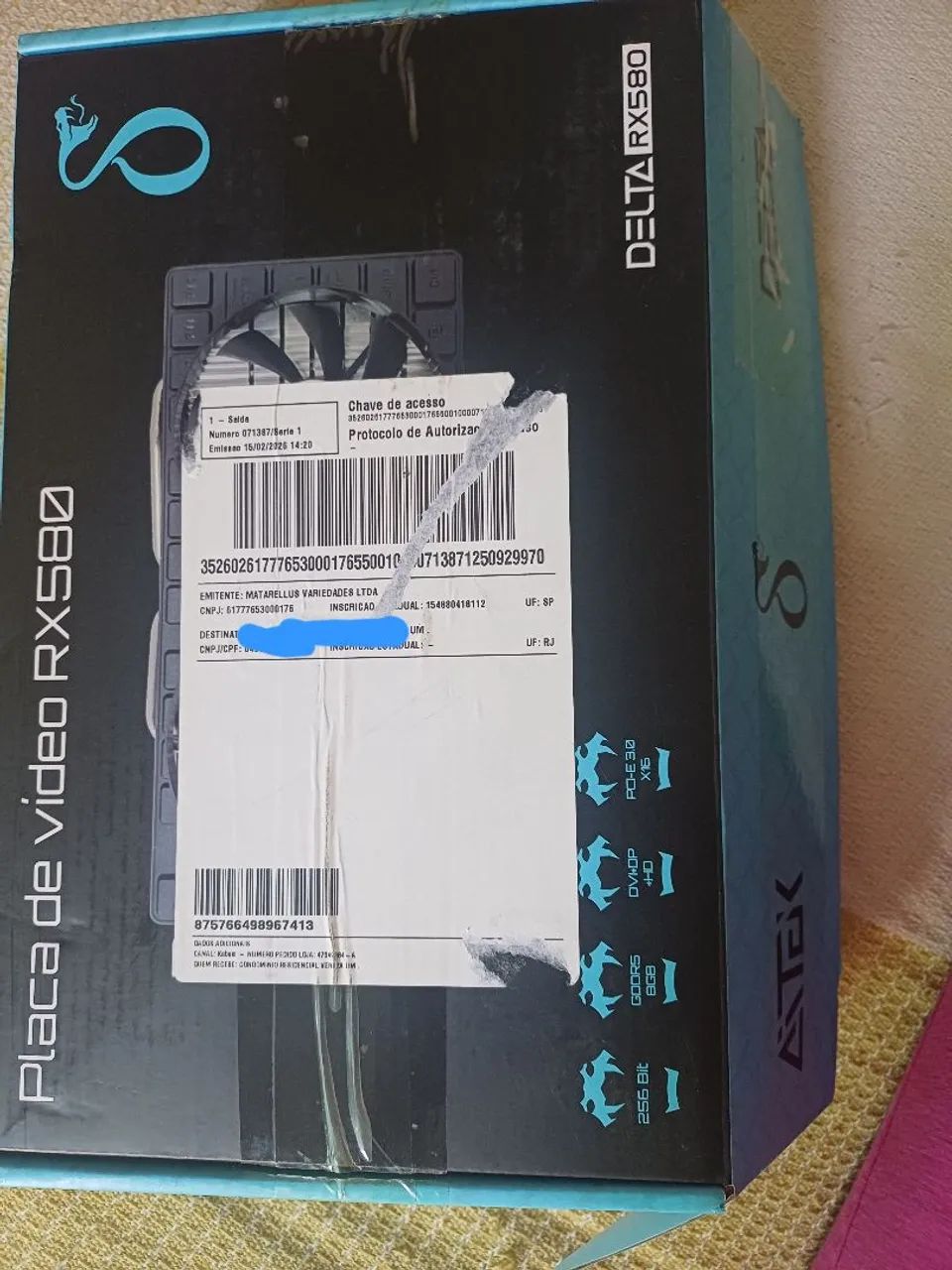 Placa de Vídeo Gamer Delta RX580, 8GB, 256Bits, DVI/HDMI/DP - DELTARX580