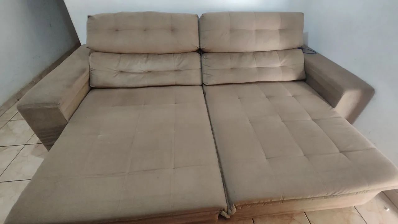 Sofá Retrátil e Reclinável 4 Lugares 2,5m - Foto 5