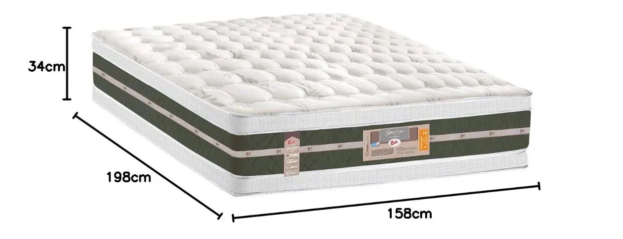 colchão queen castor silver star molas bonel air double 