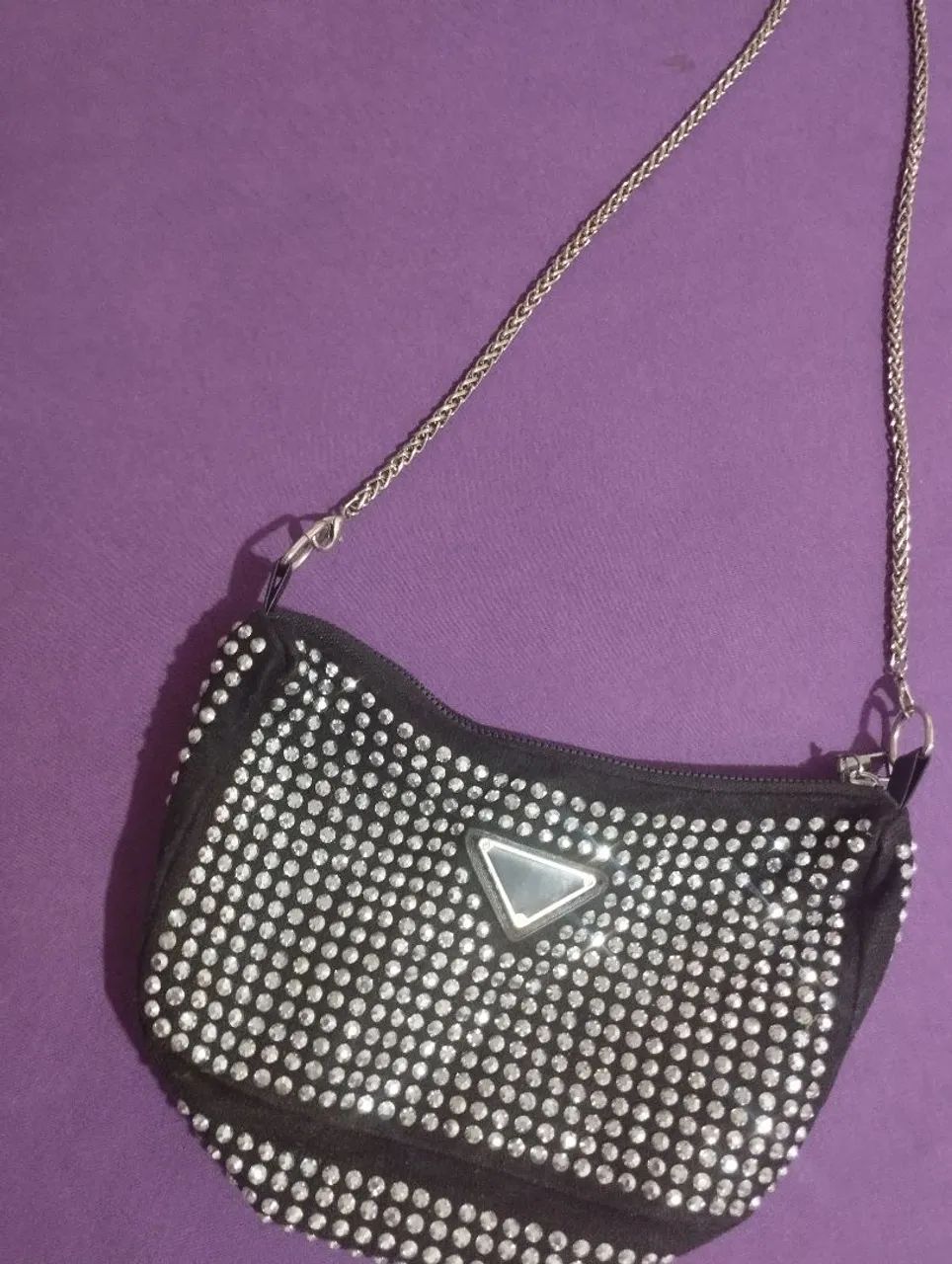 bolsa preta brilhante  - Foto 4