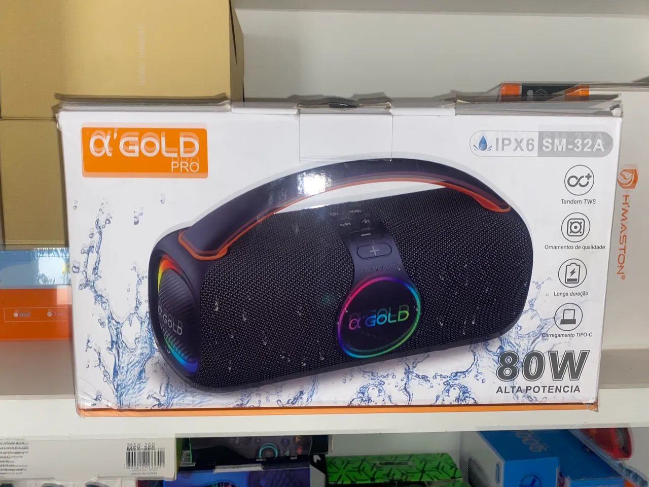 Caixa de Som BOMBOX GOLDS 80w - Foto 2