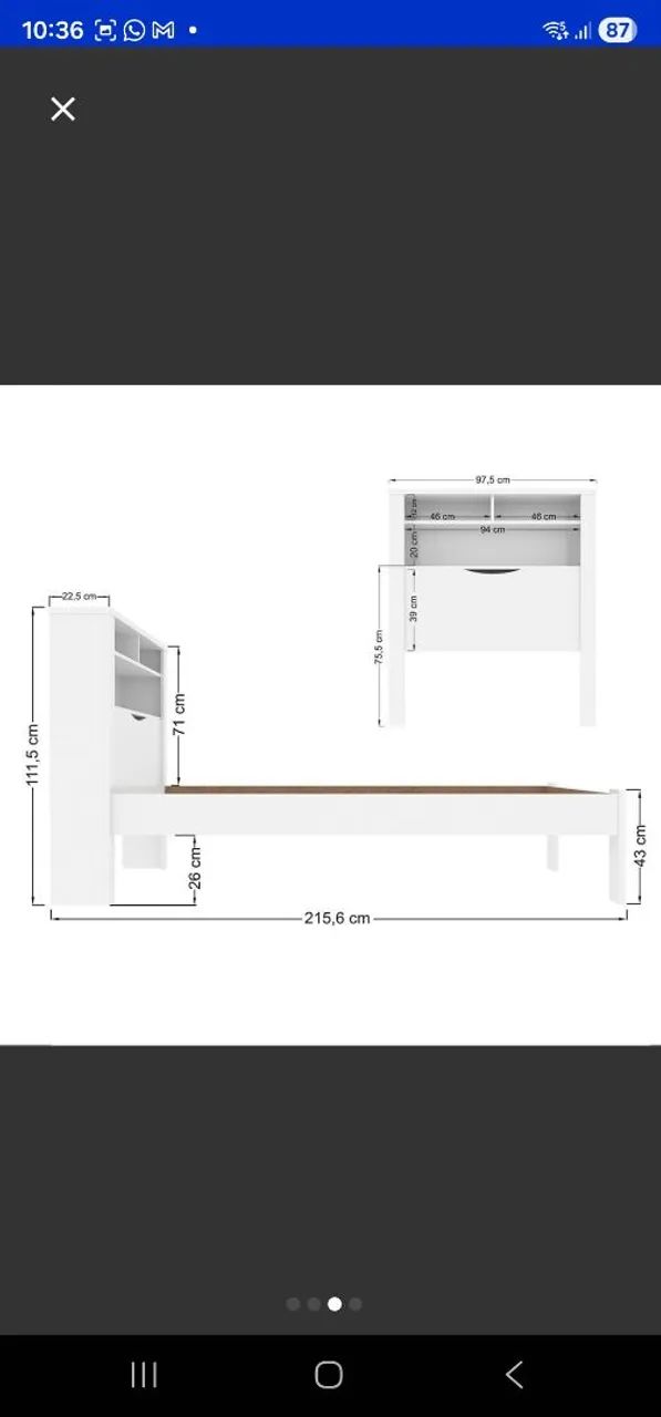 Cama solteiro com tomada - Foto 4