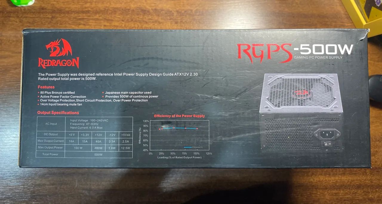 Fonte Redragon RGPS - 500W  80 Plus Bronze com Caixa - Foto 4