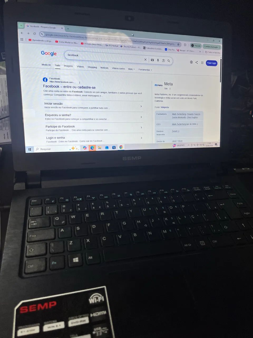Notbook 14 polegadas semp