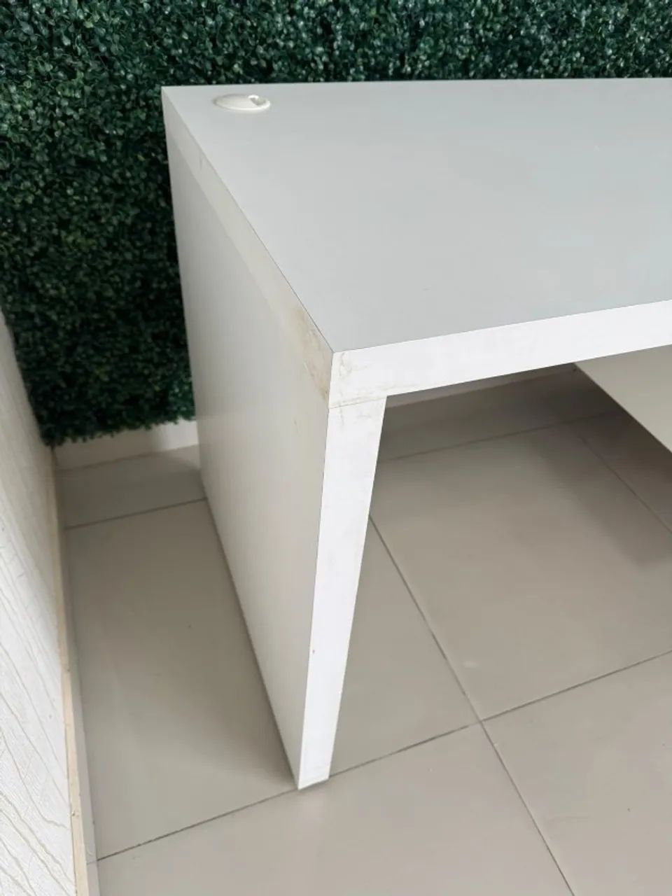 MESA DE TRABALHO BRANCA COM 3 GAVETAS (C040) - Foto 4