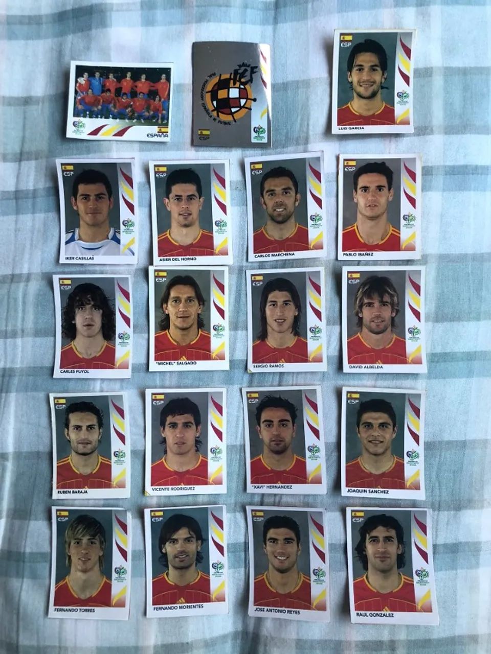 Figurinhas Seleção da Espanha 2006 - Recortadas 