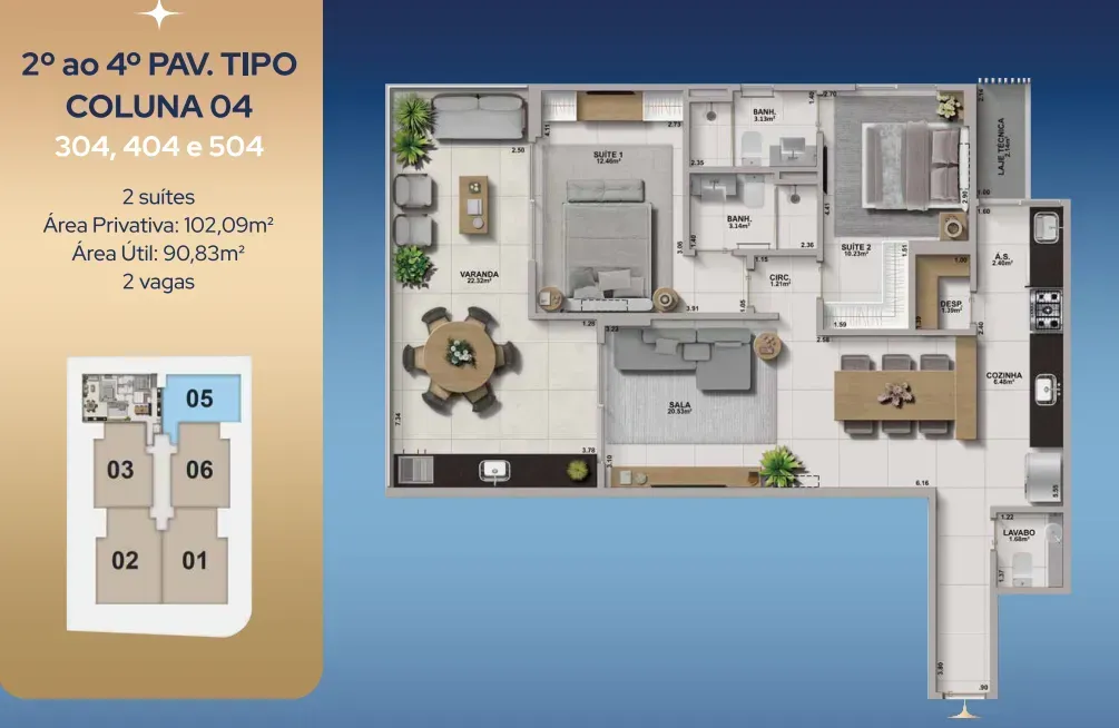 PLANTA 102m²