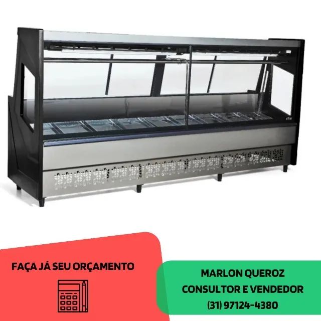 Balcão de Carnes 3M Preto Polar 220V Novo