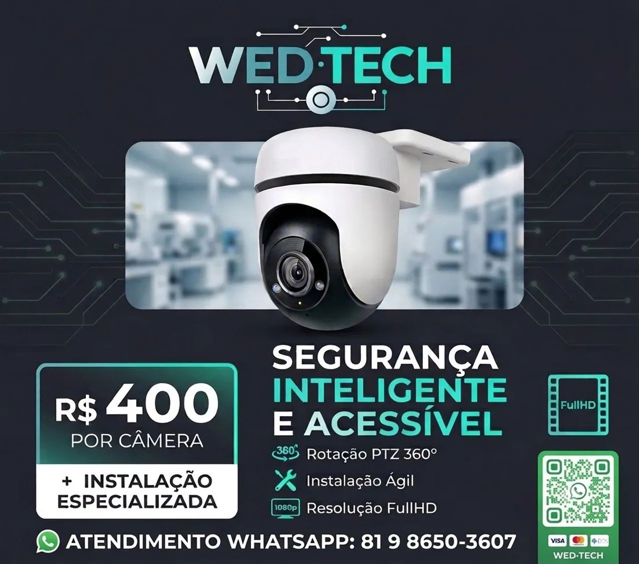 Câmera + instalação 