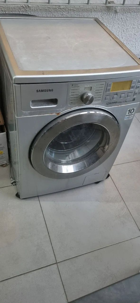 Lava e Seca Samsung Eco Bubble 8,5kg funcionando