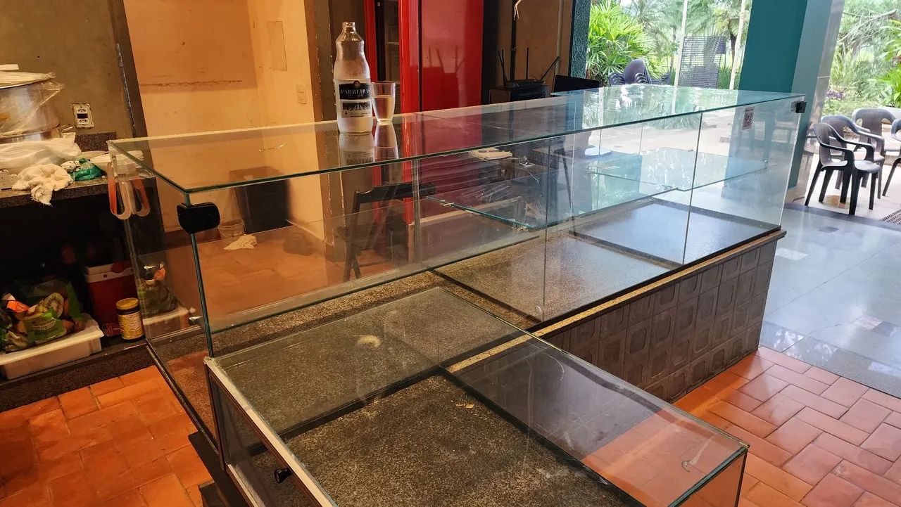 Balcão expositor de vidro com prateleira padaria salgado  - Foto 4
