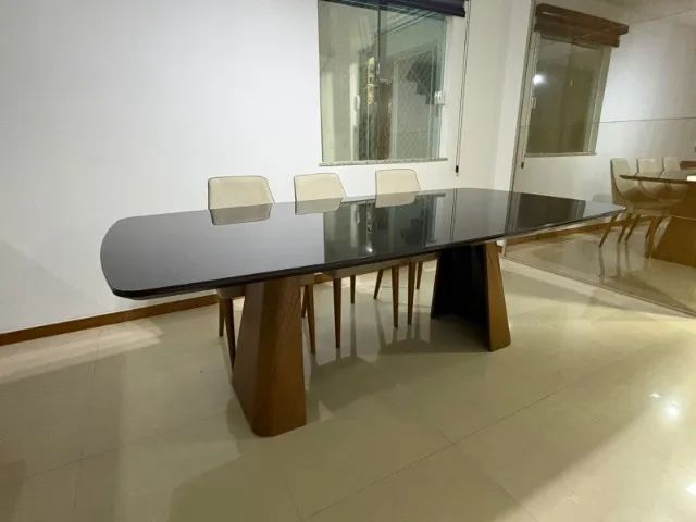 Mesa 8 Lugares com Tampo de Vidro - Foto 3