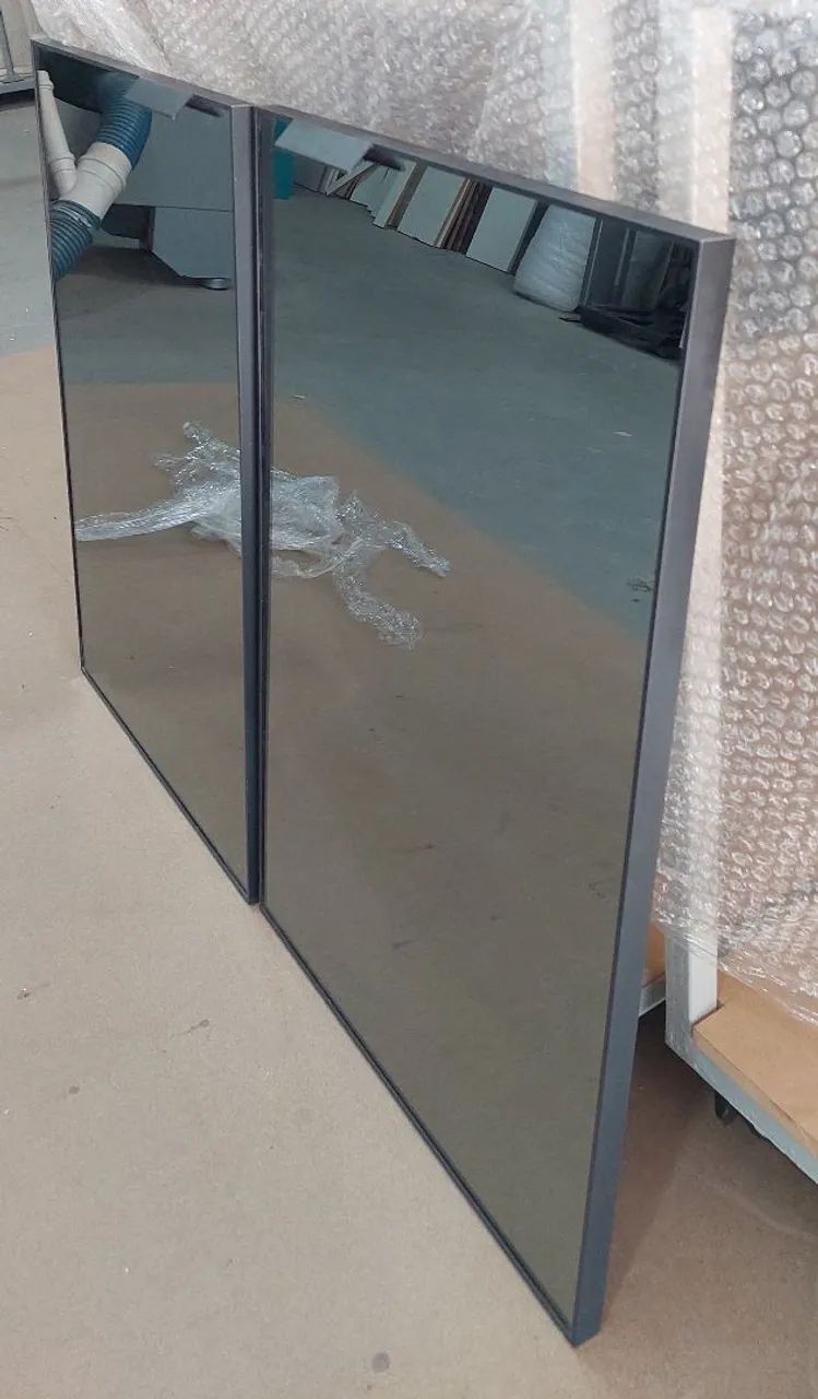 Portas de alumínio PRETA com espelho reflecta - Foto 2