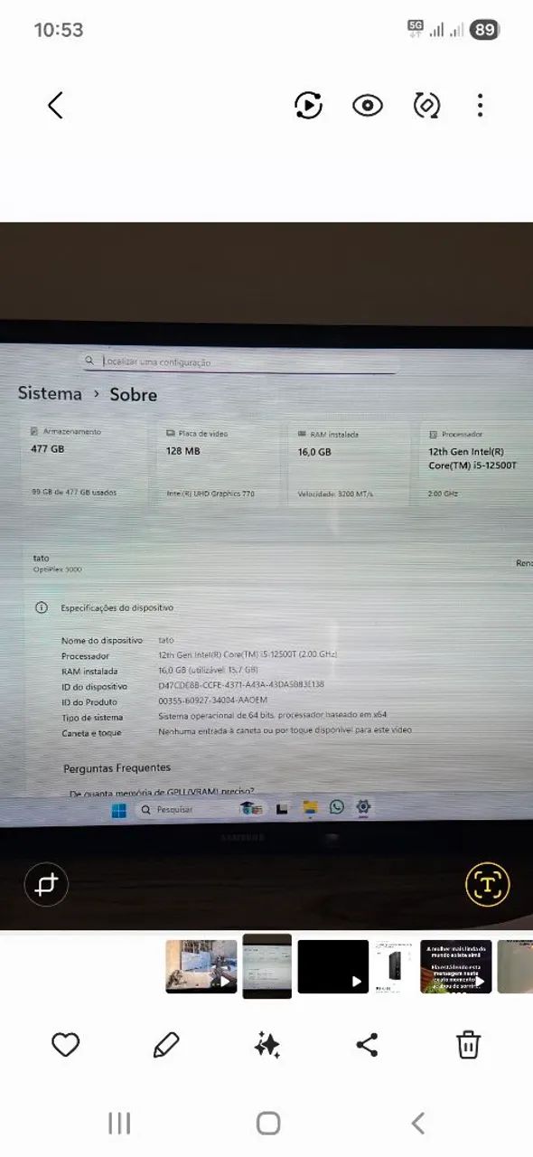PC MINI DELL OPTIPLEX 3000405754988399831044