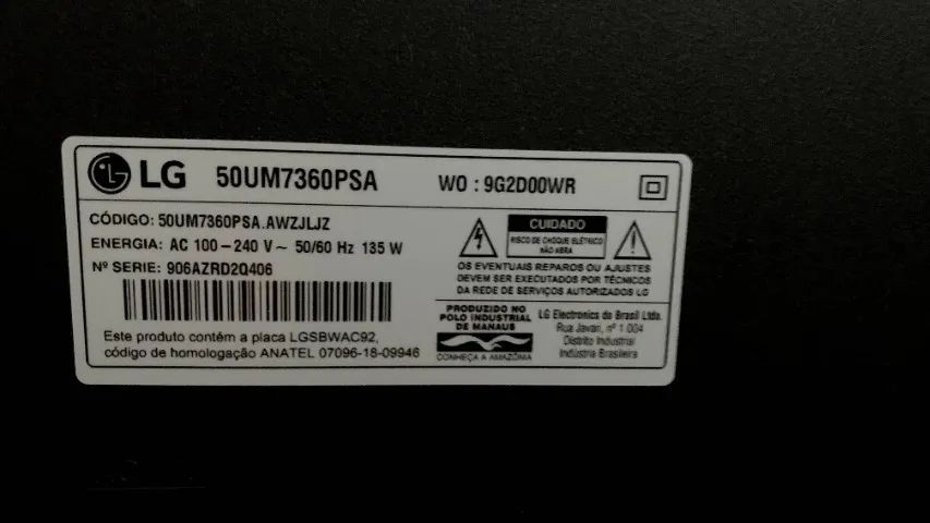 Smart TV LG 50" 4K HDR Ativo ThinQ AI Inteligência Artificial DTS - TELA QUEBRADA - Foto 3
