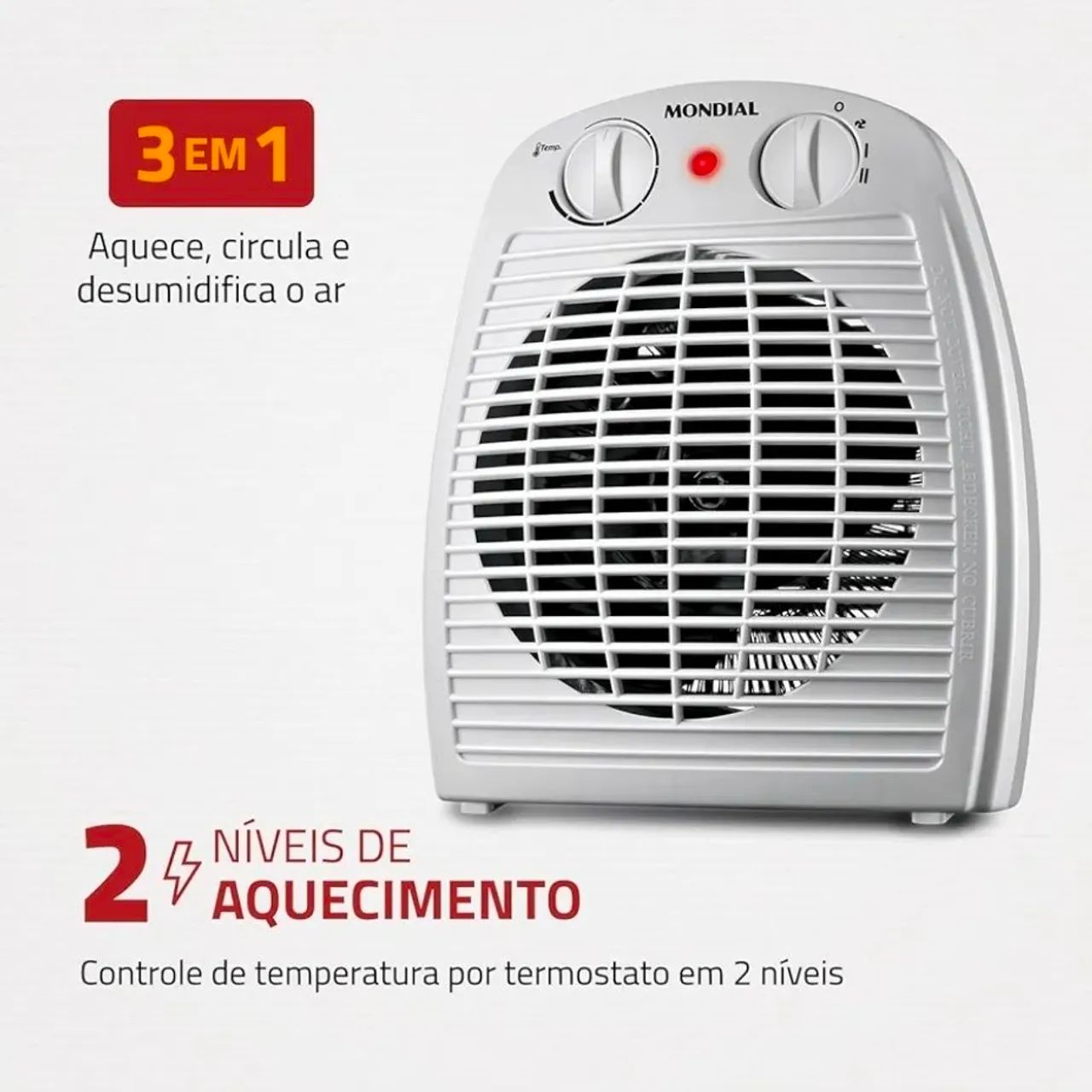 Aquecedor Mondial 127v - Foto 3