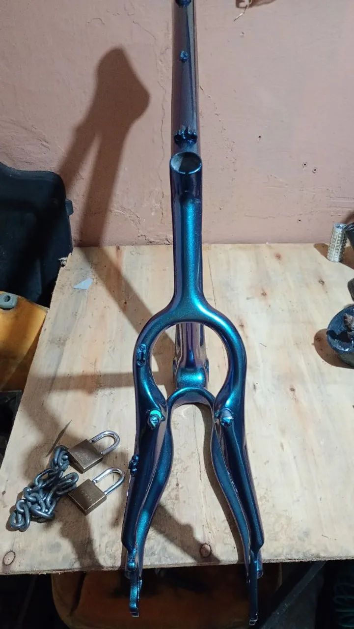 Quadro bike aro 26 em carbono tamanho 18 - Foto 3