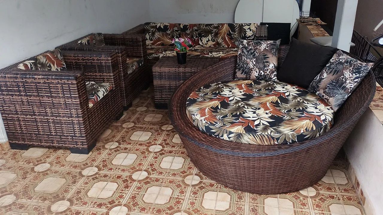 Conjunto de sofá de alto padrão de área externa  - Foto 3