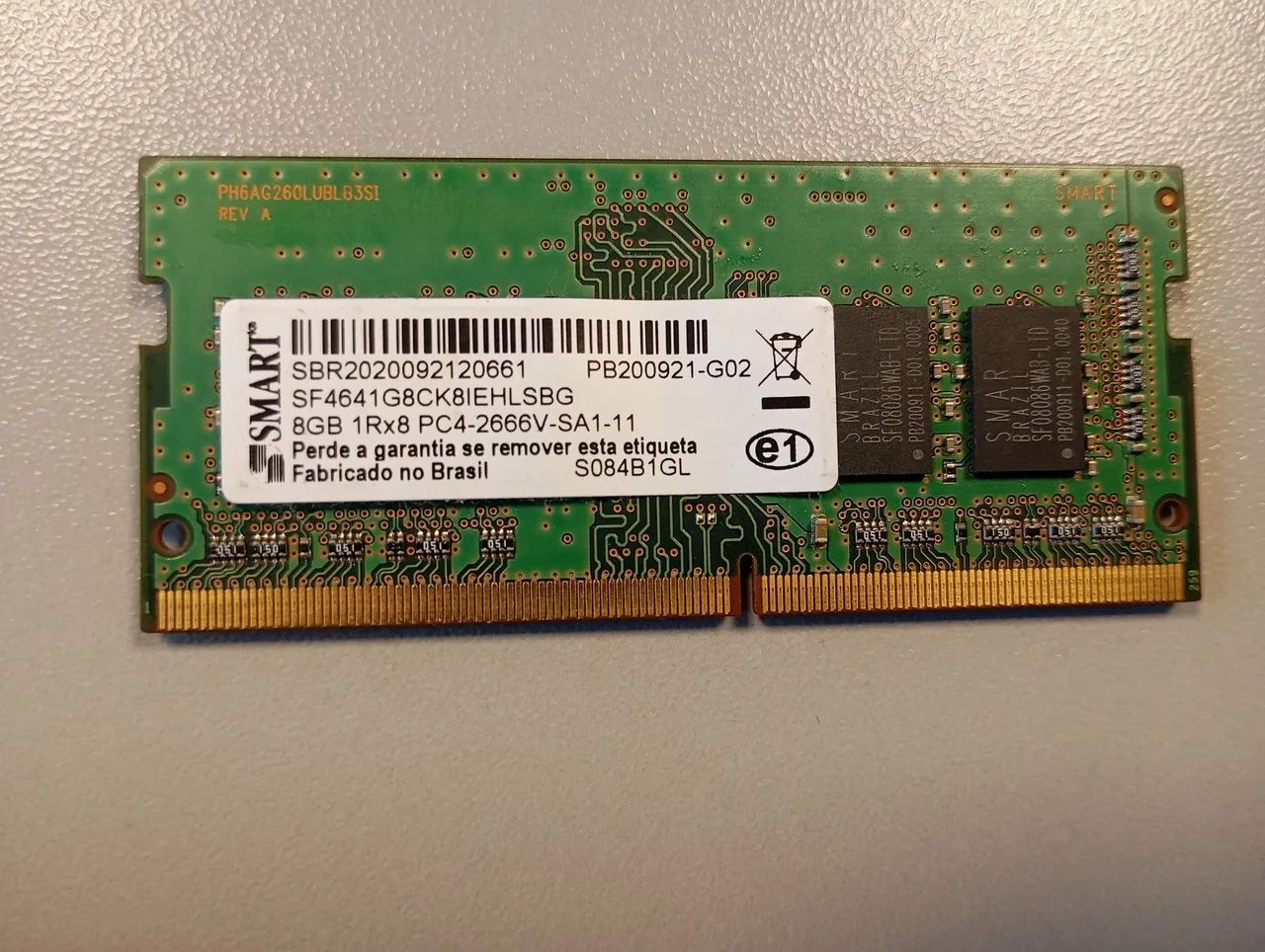 Memória RAM 8gb SMART 2666Mhz DDR4