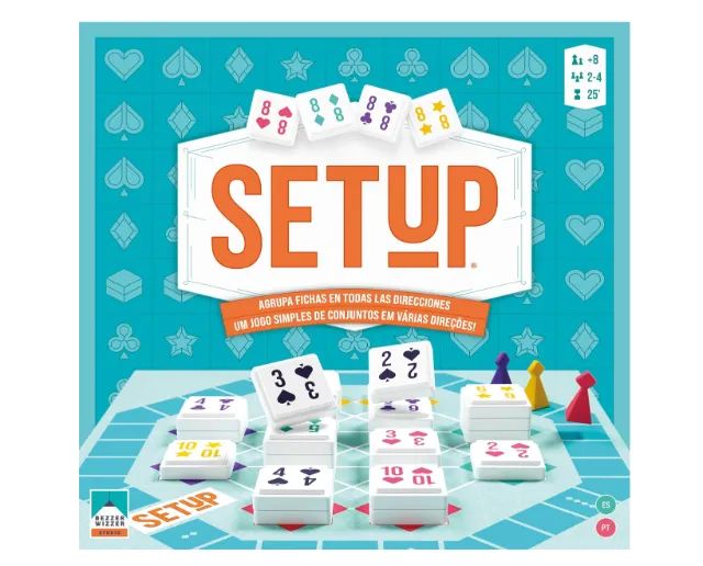 Asmodee SETUP Jogo de Tabuleiro para Amigos 2 a 4 Jogadores 8+ Partidas de até 20 Min