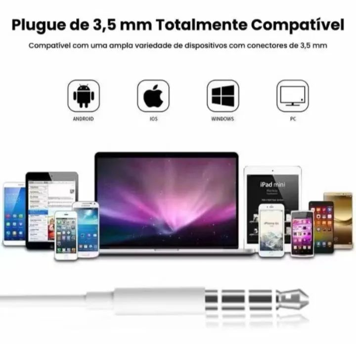 Fone ouvido com fio cores - Foto 2