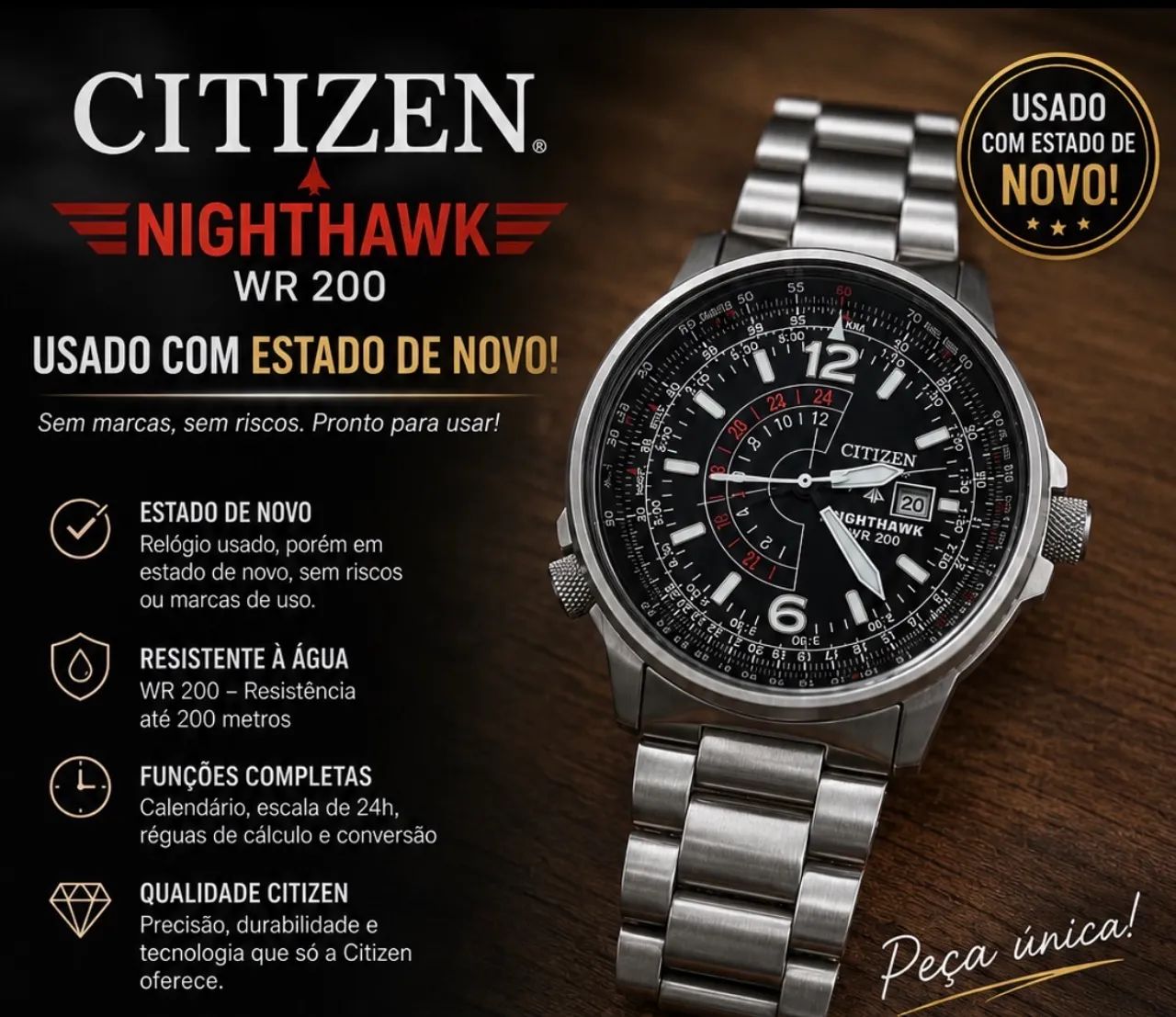 Relógio Citizen Ecodrive Skyhawk