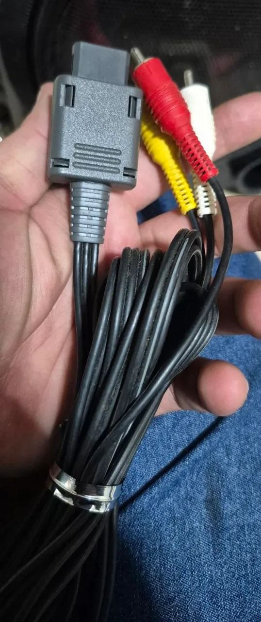 cabo de áudio e vídeo composto RCA original da Nintendo - Foto 2