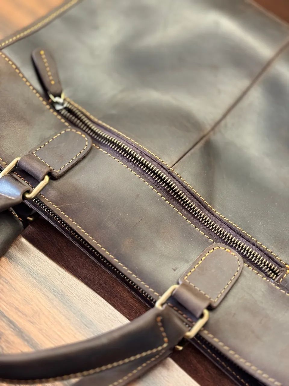 Bolsa de Ombro Vintage de Couro - Foto 4