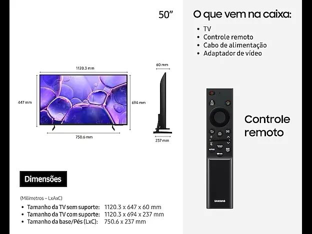 Smart TV 50? Samsung Crystal com Xbox Cloud - Foto 4